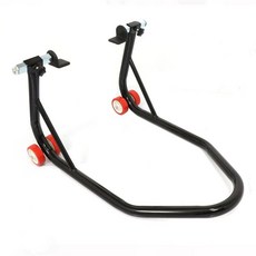 바이크 휠초크 받침 오토바이 브래킷 거치대 앞바퀴 바이크휠초크 바이크휠 타이어, 1개, M. C형 일체형 후륜 기구 블랙 L머리