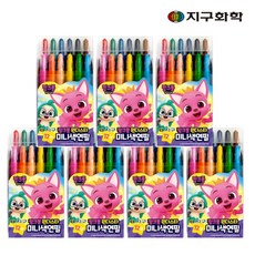 지구화학 핑크퐁 원더스타 미니 색연필, 12색, 7개