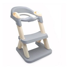 兒童雙層踏板階梯馬桶/坐便器, (現貨)新款馬桶梯 灰色(硬墊)