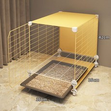 寵物籠子 帶廁所一體狗窩, 1個, 【35*35*42】可訓廁,小型犬狗別墅
