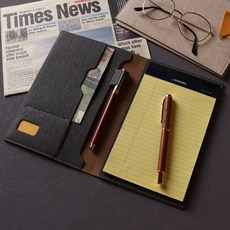 [각인가능]오브리즈 아테네가죽 메모패드+속지SET 리갈패드 커버, 각인신청안함, 1개, 턱시도 블랙