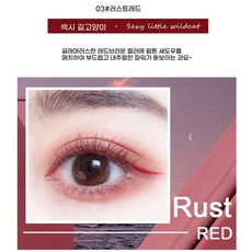 1/1+1 컬러 리퀴드 아이라이너 / 지속력 좋은 / 스머지 방지 / 메이크업 필수템, 1개, 03#러스트레드