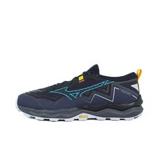 Mizuno Wave Daichi 9 Gtx 男 戶外 慢跑 越野鞋 防水 透氣 藍 灰 [J1GJ255651]