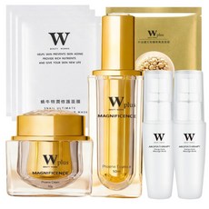 W plus Magnificence 鳳凰霜精華液面膜保養套組, 1組