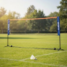 공원 야외 배드민턴 네트 접이식 휴대용 지지대 폴대 족구 피크닉 체육대회, 1개, 상세페이지 참조