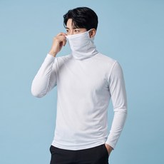 [투엘라] 남성 냉감 메쉬 마스크넥 티셔츠_자외선차단 쿨테크
