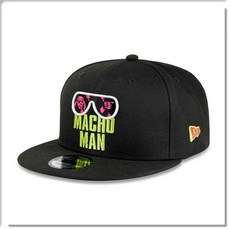 NEW ERA 聯名款 WWE 傳奇摔角手 蘭迪沙瓦吉 經典黑 復古 9FIFTY 棒球帽, 1個