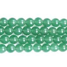 5A 천연석 그린 아벤츄린 라운드 볼 비즈 6 mm 1줄, 1개, 단품