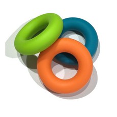 1+1 색상별 6단계 레벨 손가락 소근육 재활운동 전완근강화 실리콘 도넛악력기, 1세트, 오렌지