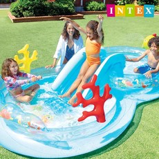 인텍스 56143 언더더씨 플레이센터 바다 대형 풀장 물놀이풀장 유아풀장 물놀이터 어린이 유아 미끄럼틀 워터슬라이드, 1개
