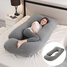 정싱 J자형 바디필로우 여름사이드베개 롱 쿠션, 진회색 진회색