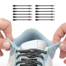 매듭없는 실리콘 신발끈 블랙-06900EA