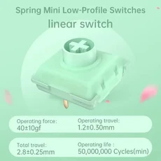 Kailh 로우 프로파일 무소음 기계식 키보드 스위치 MINI 시리즈 선형 및 클릭형 3핀 1353Hitbox MG68 A75와, 03 10PCS, 08 Spring