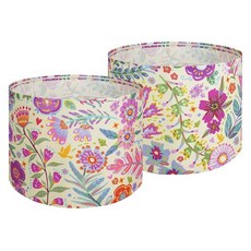 Drum LAMP 램프 Shades SET 세트 OF 오브 2 yellow 옐로우 로우 VINTAG 태그E 빈티지 LAMP 램프 Shades for TAB 탭le LAMP 램, pink purple