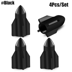 4PCS 자동차 밸브 수류탄 먼지 스템 알루미늄 공기 트럭 자전거 커버, C0063 Bla