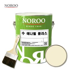노루페인트 수 에나멜 아이보리 1L + 붓세트, 유광, 1개