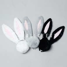 토끼 귀 꼬리 코스프레 세트, Gray 그레이