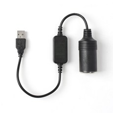 USB전원 시거잭 승압 케이블 5V to 12V 차량변환기ehw2+4hVb