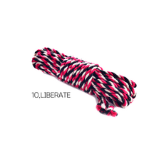 6.0mm 황마 로프 멀티 컬러 삼색 트위스트 마로프 아웃도어 등산로프 공예 주트로프 20컬러, 10.LIBERATE, 1개