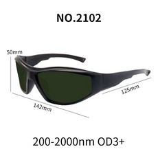 激光護目鏡 2104款 焊工專用 200-540 532nm OD3+, 1個, 激光眼鏡系列2102護眼護目鏡, 激光眼鏡系列2102護眼護目鏡
