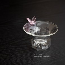 耐熱玻璃茶漏套裝 花朵茶濾, 1個, 粉蝴蝶茶濾