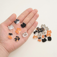 고양이 단추 17mm 7종, 21개, 혼합