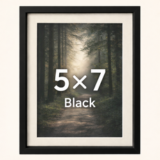 하스몰 전시용 고급 우드 인테리어 매트지 액자 프레임, 1개, 블랙