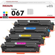 inkalfa 207A 207X 다기능 프린터 MFP M283fdw 토너 HP M255dw 컬러 레이저젯 프로 블랙 M282nw M283fdn M255nw W2210A W221, Schwarz Cyan Gelb Magenta--