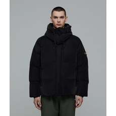 내셔널지오그래픽 N4UDW980 글로시 숏기장 후디 다운 점퍼 CARBON BLACK