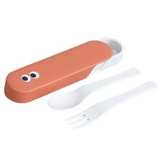 Iroiro Omeme 午餐盒湯匙組 155mm, 1個, 湯匙+叉子+湯匙架, 紅色