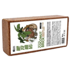 PJ小舖 爬寵專用 純天然椰土 椰子殼屑 鬆獅 守宮 陸龜 爬蟲 蜥蜴 保濕底材 椰子墊屑 木屑 椰子絲 龜室嚴選, 棕色, 1個