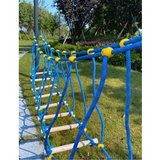 야외 숲놀이터 흔들다리 컬러 흔들말 나일론 훈련 징검다리 액세서리 스윙브릿지 그레이 로프, 1m당 블루 로프