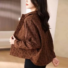 크롭자켓 여성 간절기 숏재킷 꽃프린팅 플라워 패션