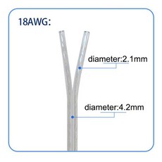 28 26 24 22 18AWG 병렬 스트립 라인 7A 케이블 코어 와이어 라이트 2A 구리 1A 5A 전원 LED E2 3A 플랫 투명 20, 1미터