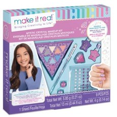 Make it real 美麗夢工坊 閃耀星鑽化妝組 兒童彩妝 指甲油 貼紙 9件組, 1個