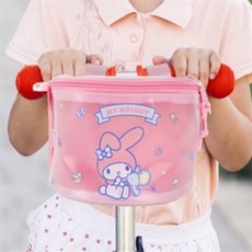 산리오 마이멜로디 킥보드 가방 자전거가방 바스켓 자전거용