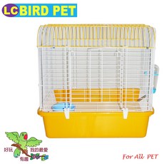 ＊來成鳥園＊台灣製造-多功能寵物籠(大)/兔子籠/鳥籠/外出籠/適合兔子、天竺鼠、蜜袋鼯、雀科、鸚鵡、野鳥等寵物, 1個, 選色-黃