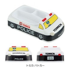 奈島選物 日本空運 汽車餐盤 兒童餐盤 車子造型分隔午餐盤 寶寶吃飯訓練餐具, 1個, 警車