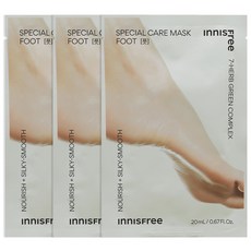 이니스프리 스페셜 케어 마스크-풋 3개, 3매입, 1개, 20ml