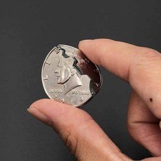 동전 쪼개짐 마술 도구 트릭 속임수 파티 공연 장난1P, 1개