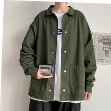 트러커 빈티지 캐주얼 자켓 남성 오버핏 아우터 2컬러