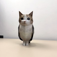 Meowl 미아울 고양이 부엉이 밈 동물 모형 35cm 종이 접기 공예 만들기 DIY 키트 페이퍼 토이 크래프트 꿈꾸는다락방