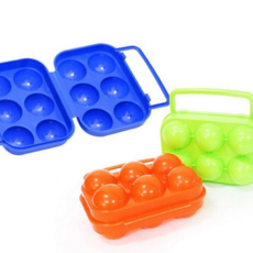 휴대용 계란 케이스 뚜껑있는 다용도 6구 캠핑 계란 보관 여행 레저 활동 낚시 등산, 에그홀더6구-색상랜덤