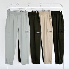 허리밴딩 카고 조거팬츠 턴도우 포켓 바지 남녀공용 트레이닝 팬츠 밴드형 작업복