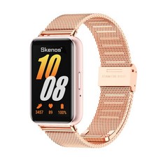 SKENOS 갤럭시 핏3 메탈스트랩 밀레니즈 루프 밴드 Galaxy Fit 3, 버클형, 로즈골드, 1개