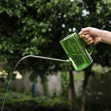 不銹鋼長嘴澆花灑水壺傢用澆花壺施肥壺淋花盆栽澆水神器園藝工具, 1個, 灰色1陞+刻度綫+花灑冒+園林工具三件套,不銹鋼長嘴【1000ml】精準澆花