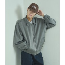 [블랙모먼트] 시그니처 스웨이드 오버핏 재킷 2WAY [그레이]