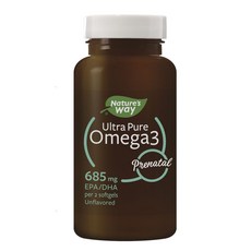 Nature's Way 然萃維 Ultra Pure Omega-3孕婦用685mg EPA/DHA無味軟膠囊, 1個, 90入