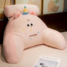 침대 쿠션 허리쿠션 소파쿠션 경추쿠션 다용도 쿠션, 핑크 쿠키