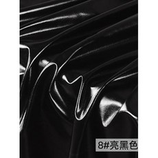 패브릭원단 4가지 방법 탄성 스판덱스 브론징 패브릭 고탄성 니트 금색과 은색하프 미터, A 8, 1개